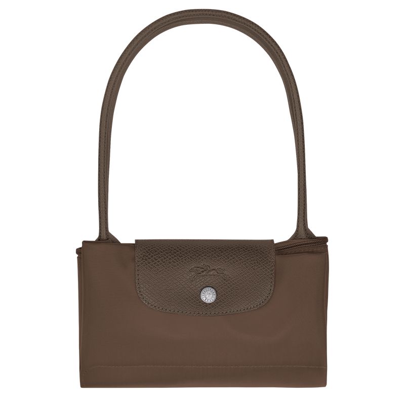 Women Longchamp Le Pliage Green M Tote Bag Dark Brown | Thailand-045HLXKMF