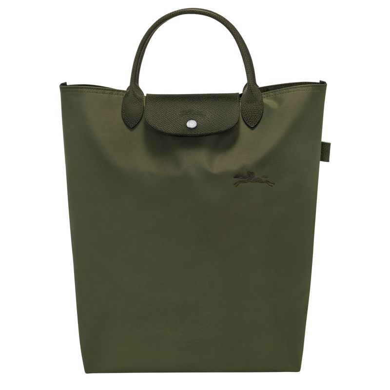 Women Longchamp Le Pliage Green M Tote Bag Dark Green | Thailand-628OASLNG