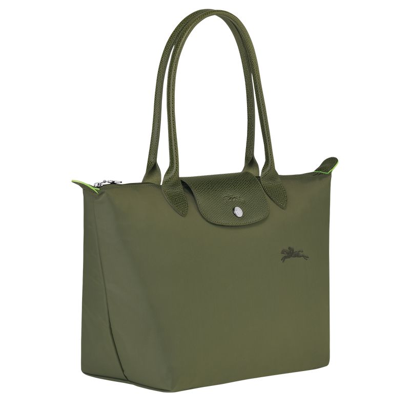 Women Longchamp Le Pliage Green M Tote Bag Dark Green | Thailand-829KTOVNZ
