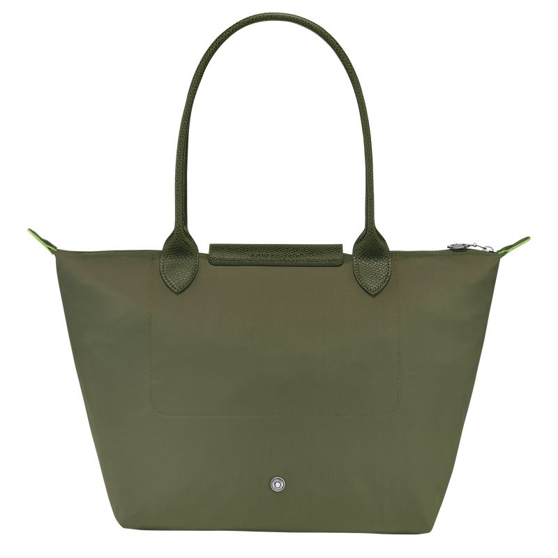 Women Longchamp Le Pliage Green M Tote Bag Dark Green | Thailand-829KTOVNZ