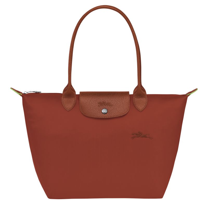 Women Longchamp Le Pliage Green M Tote Bag Brown | Thailand-017DZAIGF