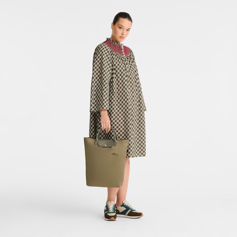 Women Longchamp Le Pliage Green M Tote Bag Olive | Thailand-125DXFSOK
