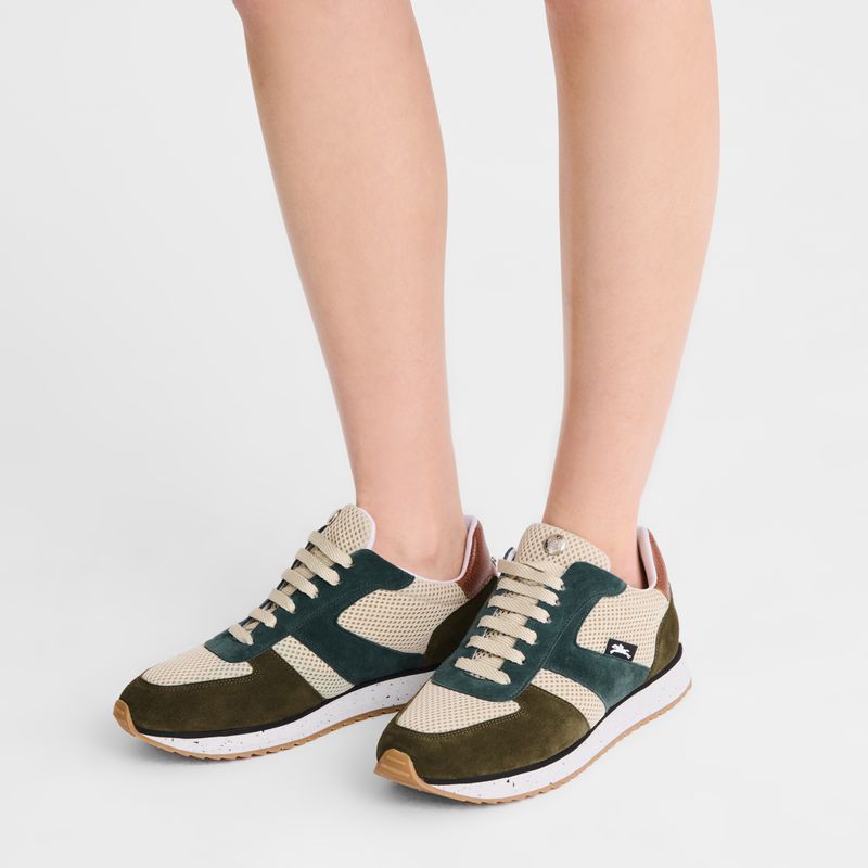 Women Longchamp Le Pliage Green Sneakers Olive / Blue | Thailand-657XPJBQY