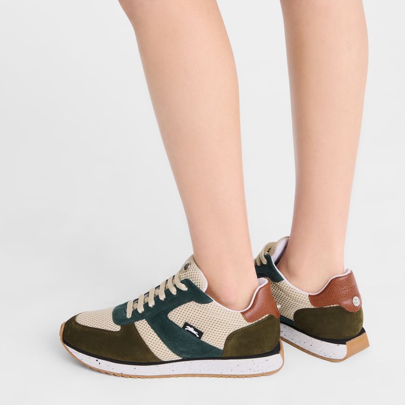 Women Longchamp Le Pliage Green Sneakers Olive / Blue | Thailand-657XPJBQY
