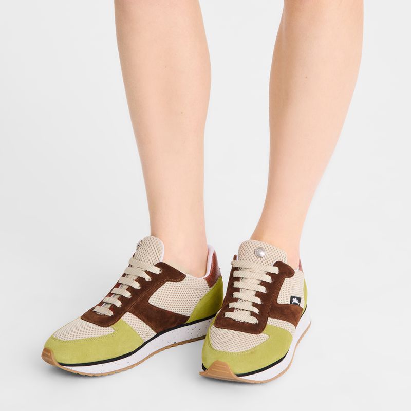 Women Longchamp Le Pliage Green Sneakers Light Green / Brown | Thailand-907XOZFTE