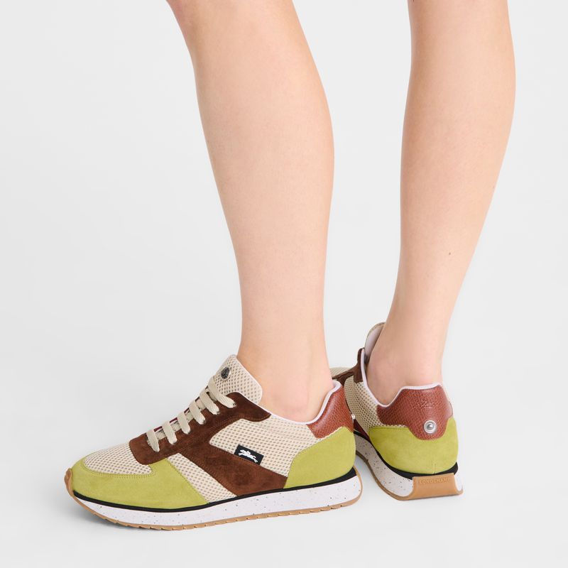 Women Longchamp Le Pliage Green Sneakers Light Green / Brown | Thailand-907XOZFTE