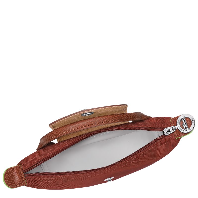Women Longchamp Le Pliage Green With Handle Pouch Brown | Thailand-921WSZLYC