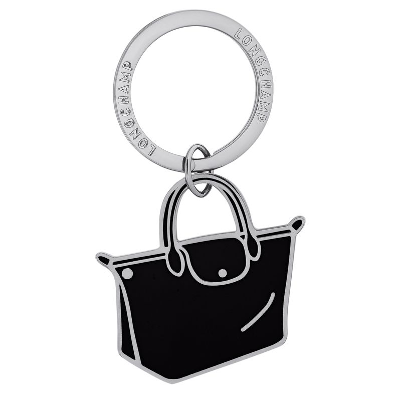 Women Longchamp Le Pliage Key Rings Black | Thailand-786RHCTOX