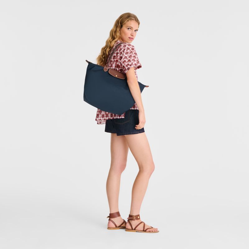 Women Longchamp Le Pliage Original L Tote Bag Navy | Thailand-408SVDPQW