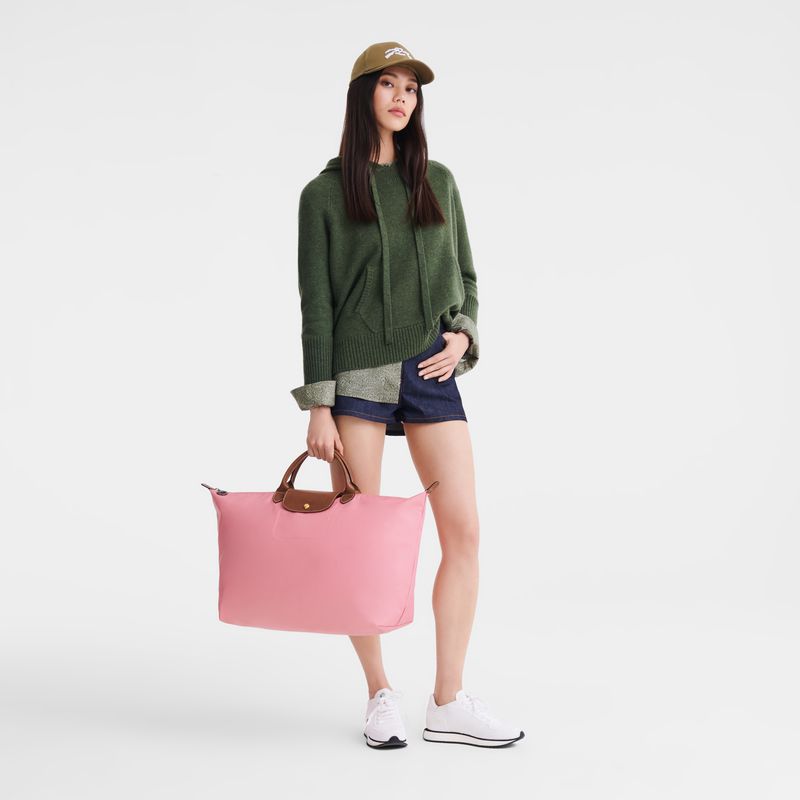 Women Longchamp Le Pliage Original L Travel Bag Pink | Thailand-851EVYTJU