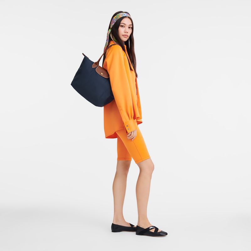 Women Longchamp Le Pliage Original M Tote Bag Navy | Thailand-590IRNYLE