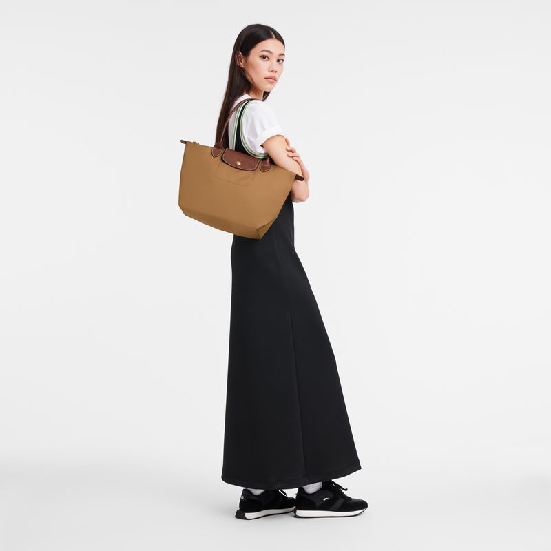 Women Longchamp Le Pliage Original M Tote Bag Brown | Thailand-978HLWVEB