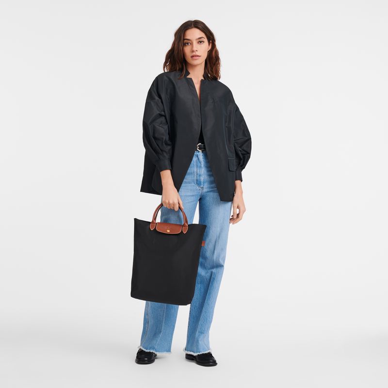 Women Longchamp Le Pliage Original M Tote Bag Black | Thailand-562ZWXCNK