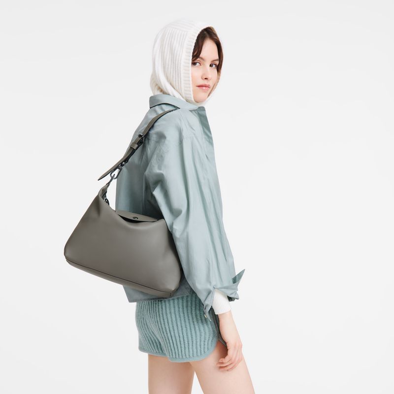 Women Longchamp Le Pliage Xtra M Hobo Bag Grey | Thailand-352QHVIUR