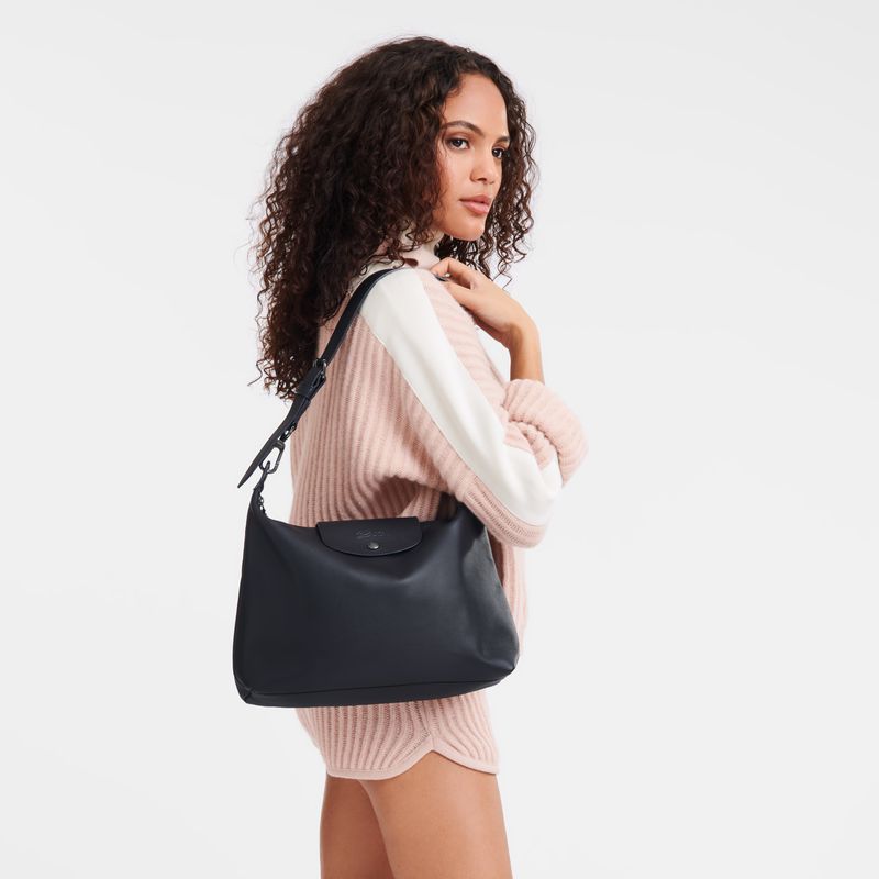 Women Longchamp Le Pliage Xtra M Hobo Bag Black | Thailand-318TWQVJA