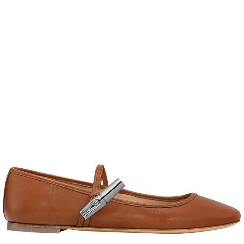 Women Longchamp Le Roseau Ballerinas Brown | Thailand-583CUPRFH
