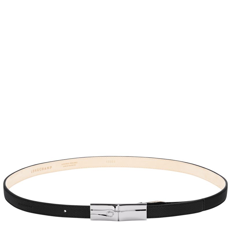 Women Longchamp Le Roseau Belt Black | Thailand-376EPLIXM