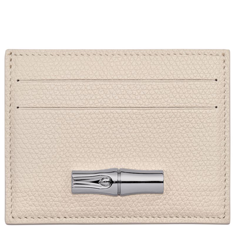 Women Longchamp Le Roseau Card Holder Beige | Thailand-137ENZYIQ