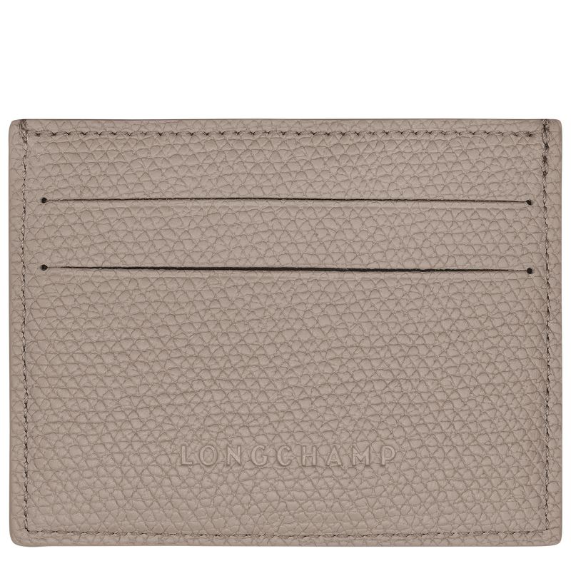Women Longchamp Le Roseau Card Holder Beige | Thailand-792WZXBJH