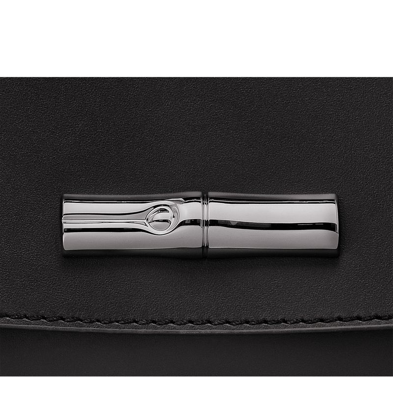 Women Longchamp Le Roseau Clutch Black | Thailand-561CEHUTK