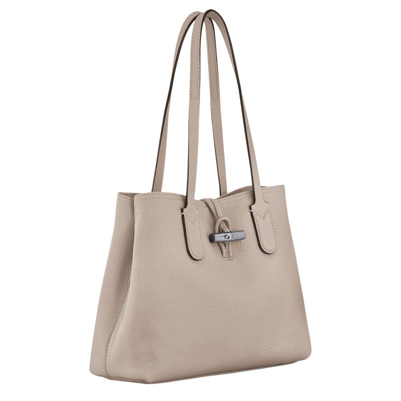 Women Longchamp Le Roseau Essential M Tote Bag Beige | Thailand-319AENTDK