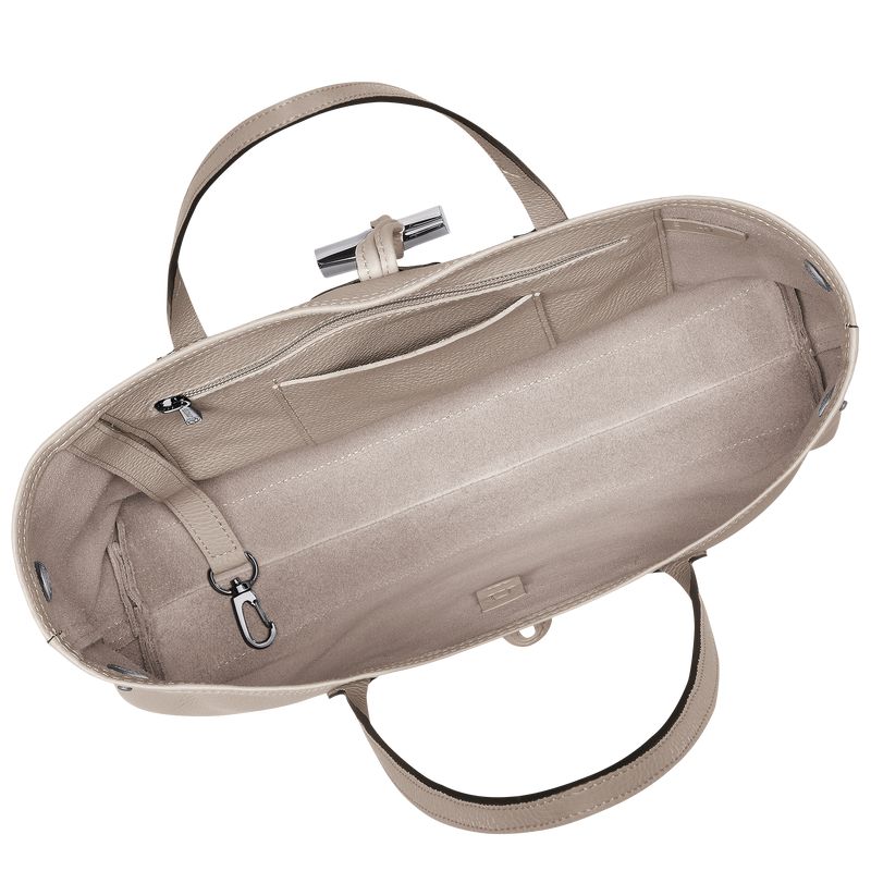 Women Longchamp Le Roseau Essential M Tote Bag Beige | Thailand-319AENTDK