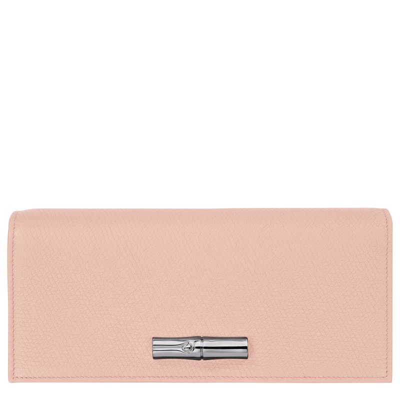 Women Longchamp Le Roseau Flap Wallet Rose | Thailand-705PKWDXL