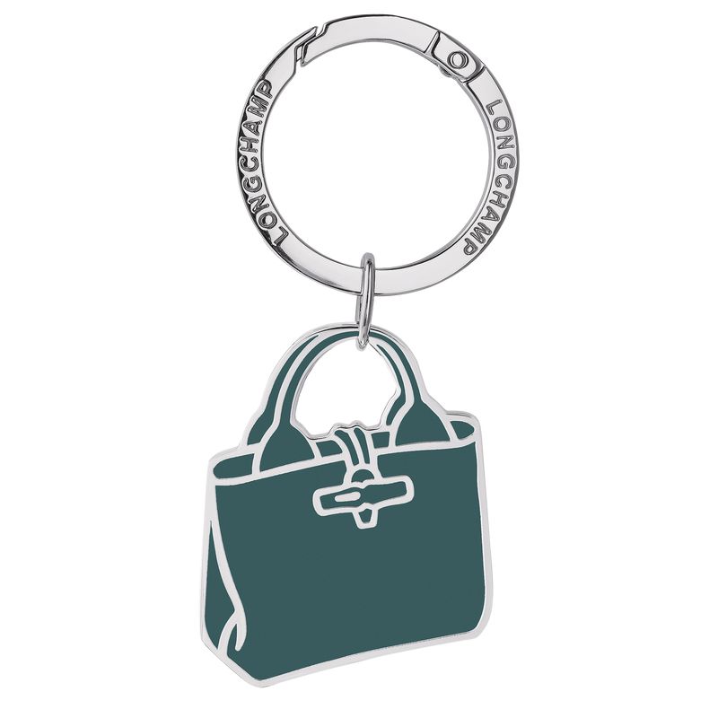 Women Longchamp Le Roseau Key Rings Blue Green | Thailand-578WDQALM