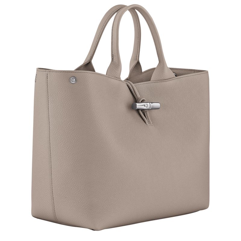 Women Longchamp Le Roseau L Handbag Beige | Thailand-254EBFQTN