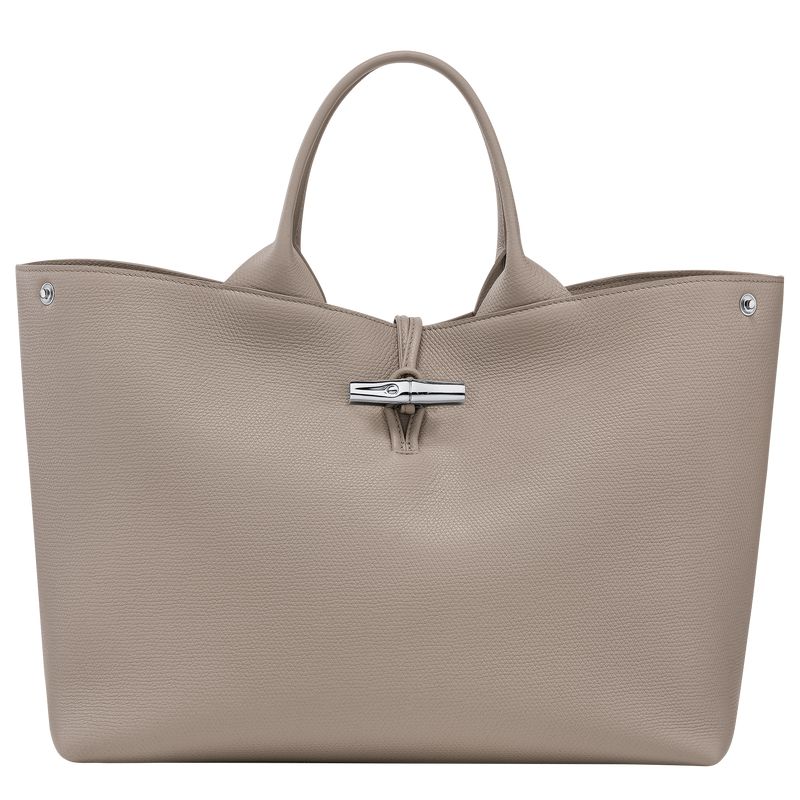 Women Longchamp Le Roseau L Handbag Beige | Thailand-254EBFQTN