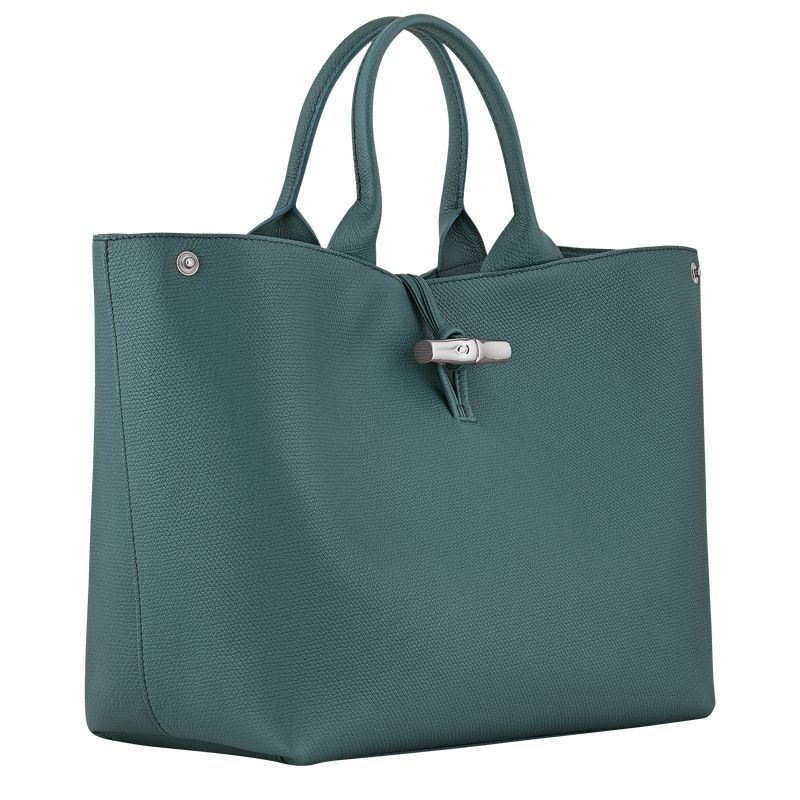 Women Longchamp Le Roseau L Handbag Blue Green | Thailand-817IUNXDQ