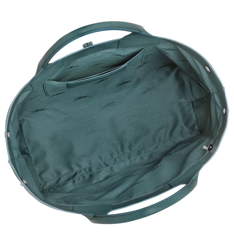 Women Longchamp Le Roseau L Handbag Blue Green | Thailand-817IUNXDQ