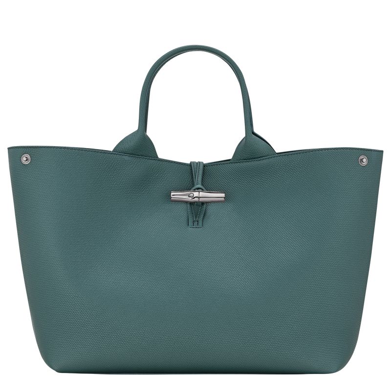 Women Longchamp Le Roseau L Handbag Blue Green | Thailand-817IUNXDQ
