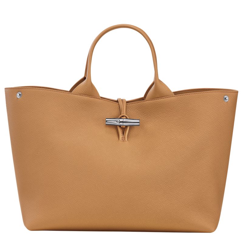 Women Longchamp Le Roseau L Handbag Brown | Thailand-962UKPODM