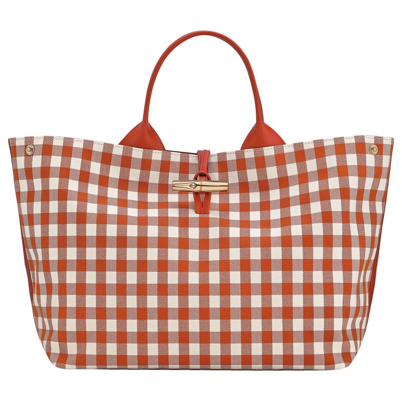 Women Longchamp Le Roseau L Handbag Orange | Thailand-063YSGJVC