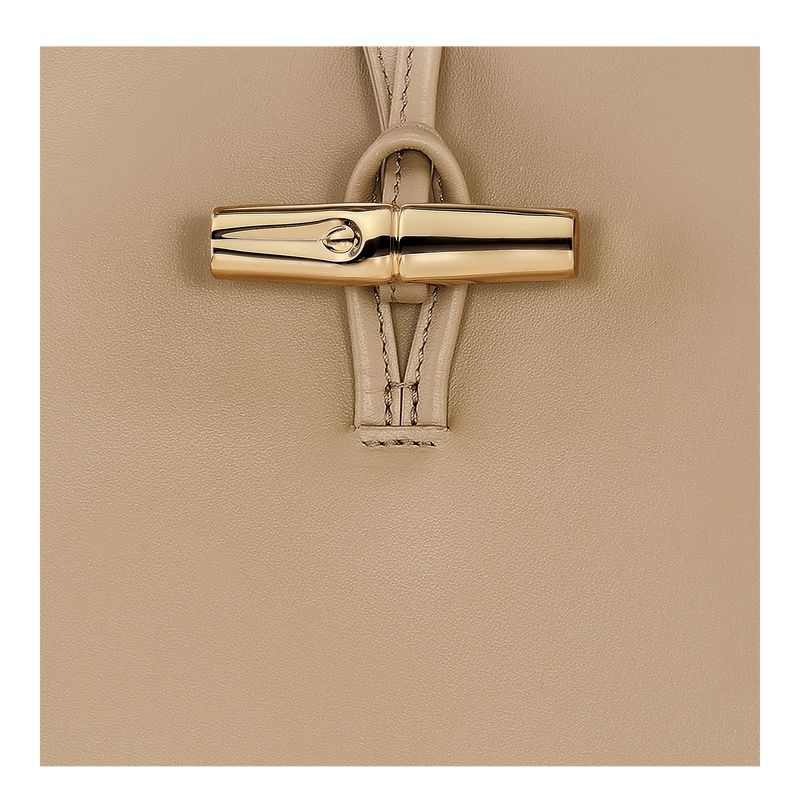 Women Longchamp Le Roseau M Hobo Bag Beige | Thailand-950CBZEHA