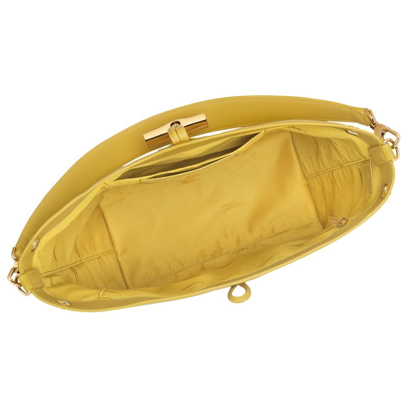 Women Longchamp Le Roseau M Hobo Bag Yellow | Thailand-128JQSKAT