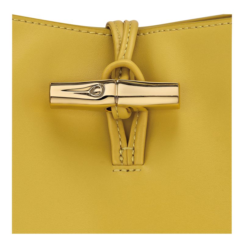 Women Longchamp Le Roseau M Hobo Bag Yellow | Thailand-128JQSKAT