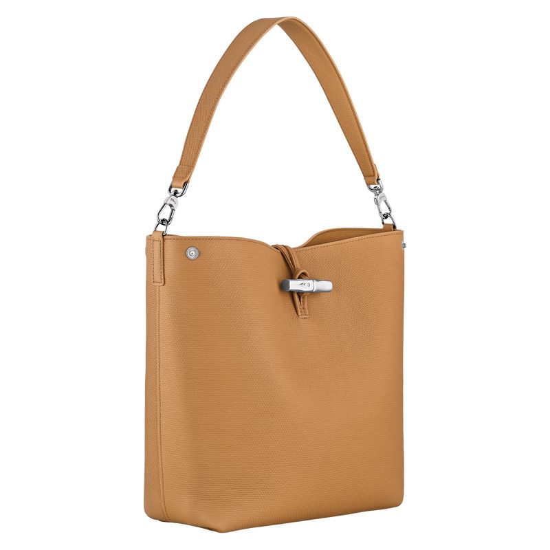Women Longchamp Le Roseau M Shoulder Bag Shoulder Bag Brown | Thailand-219BJTKSZ