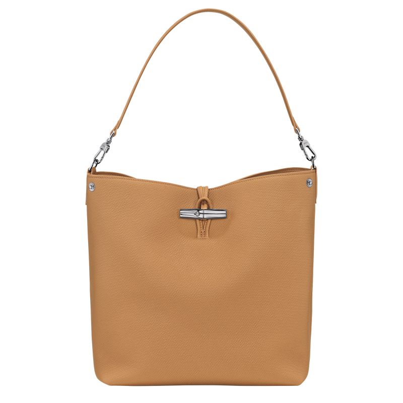 Women Longchamp Le Roseau M Shoulder Bag Shoulder Bag Brown | Thailand-219BJTKSZ