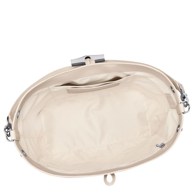 Women Longchamp Le Roseau M Shoulder Bag Beige | Thailand-357VKLSYI
