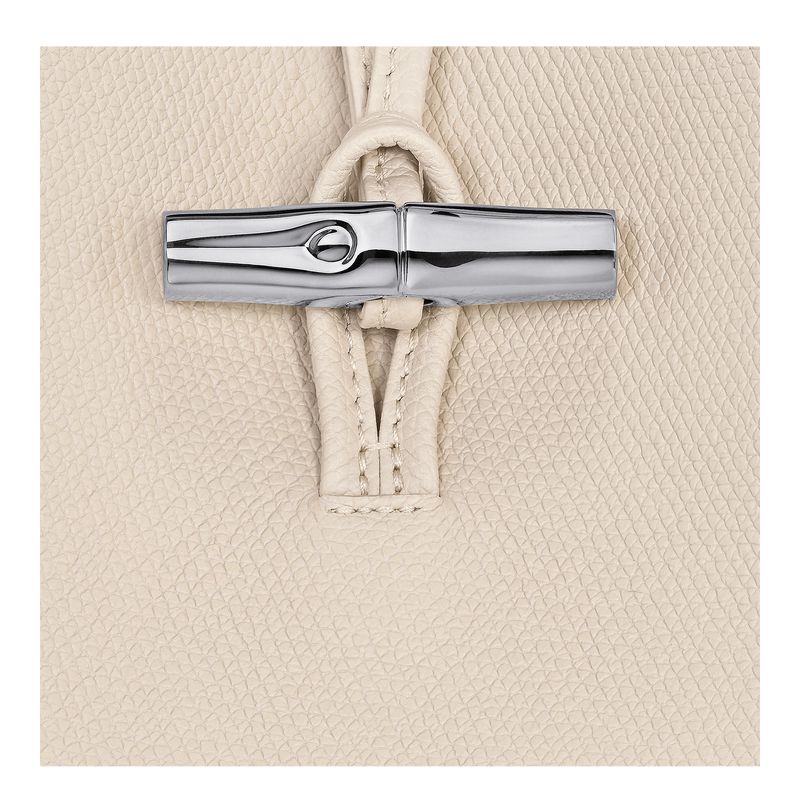 Women Longchamp Le Roseau M Shoulder Bag Beige | Thailand-357VKLSYI