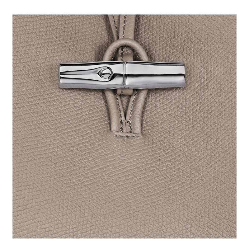 Women Longchamp Le Roseau M Shoulder Bag Beige | Thailand-816FBLRYW