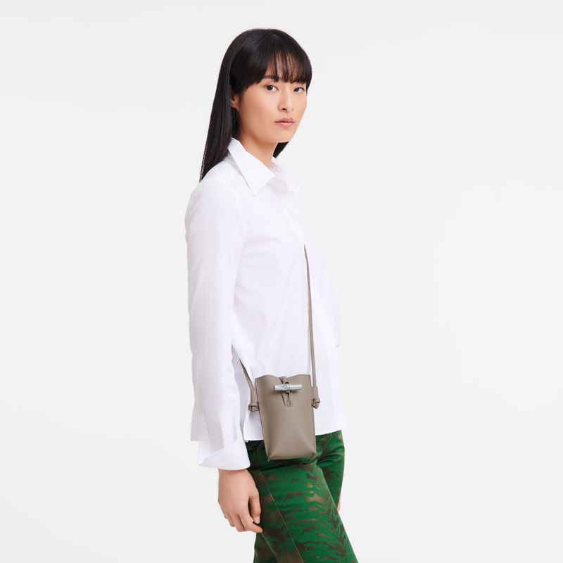 Women Longchamp Le Roseau Phone Case Beige | Thailand-809BYDXGF