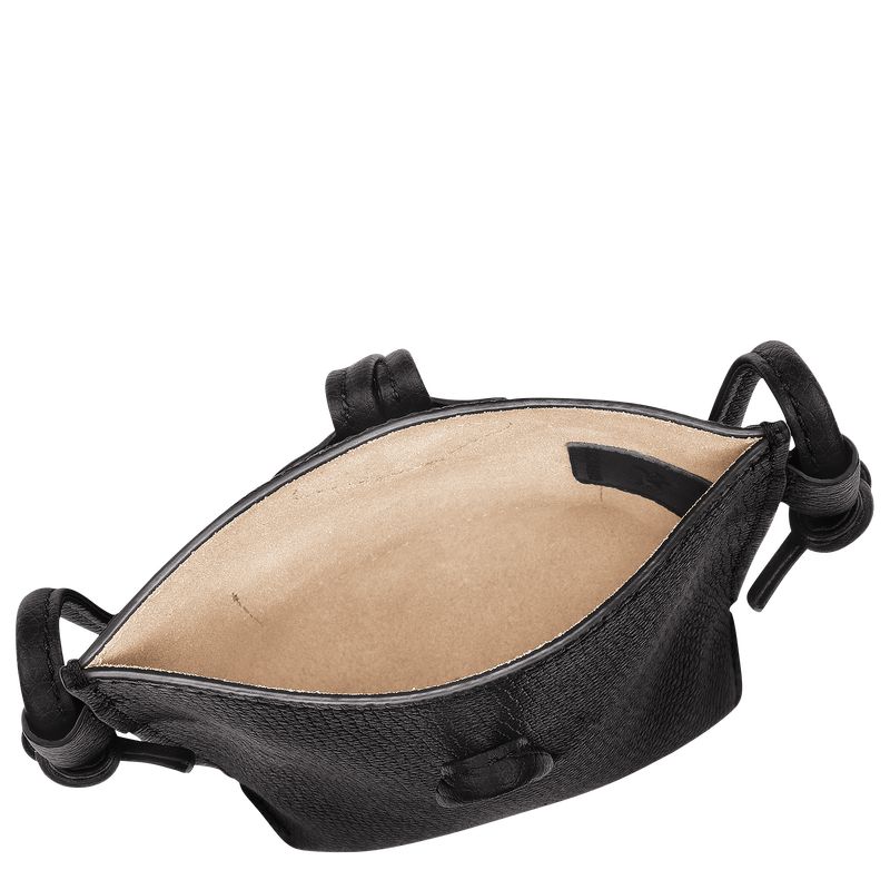 Women Longchamp Le Roseau Phone Case Black | Thailand-209ACZSYQ