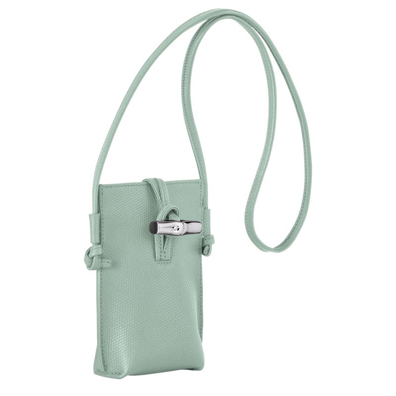 Women Longchamp Le Roseau Phone Case Blue Green | Thailand-058EDPSJR