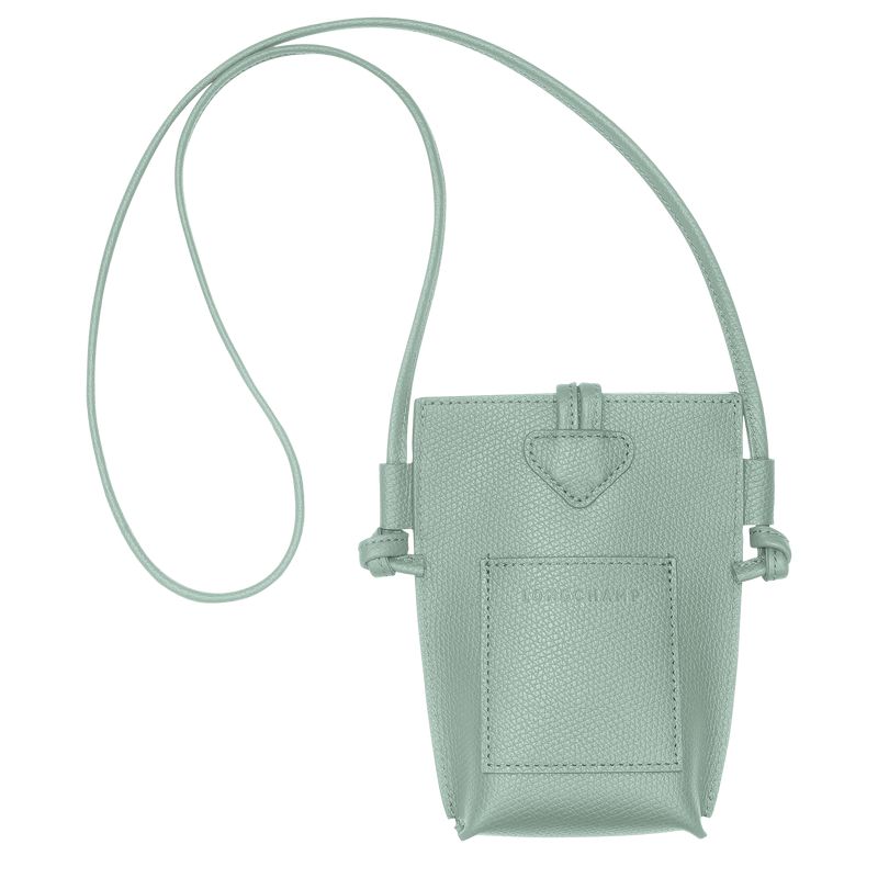 Women Longchamp Le Roseau Phone Case Blue Green | Thailand-058EDPSJR