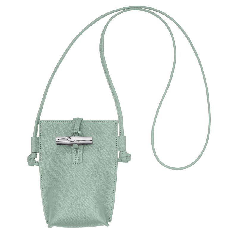 Women Longchamp Le Roseau Phone Case Blue Green | Thailand-058EDPSJR