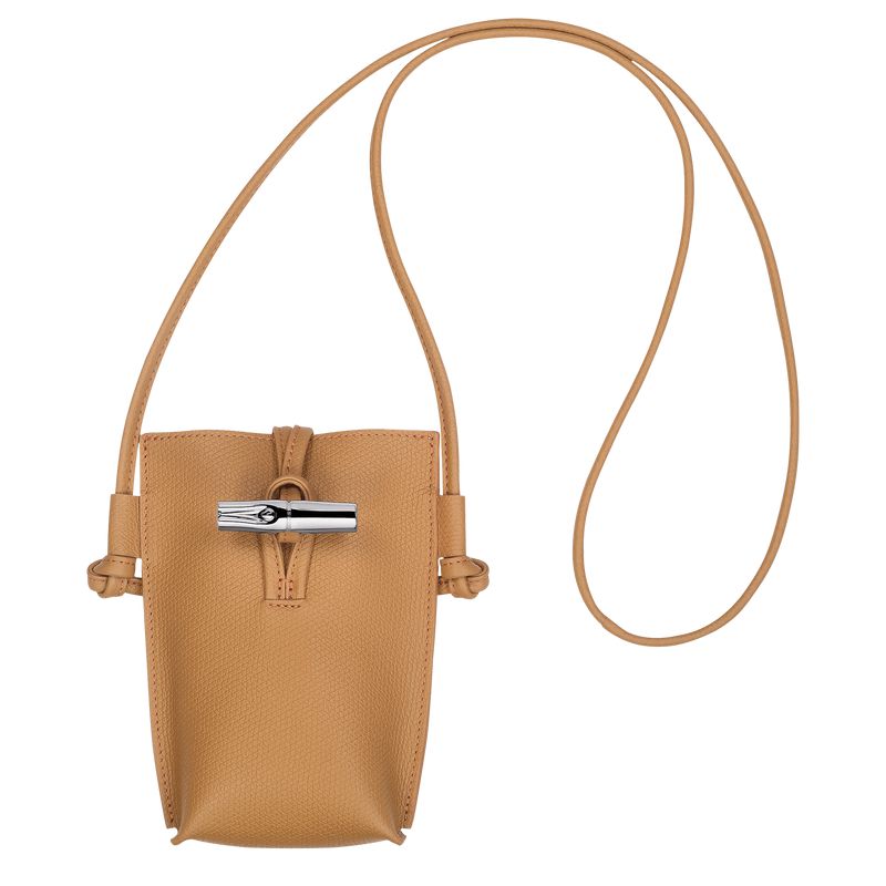 Women Longchamp Le Roseau Phone Case Brown | Thailand-817MYLQBO