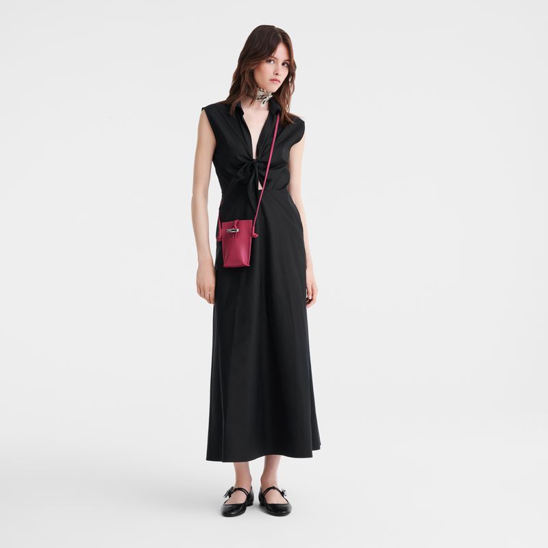 Women Longchamp Le Roseau Phone Case Dark Pink | Thailand-276PSDVOJ